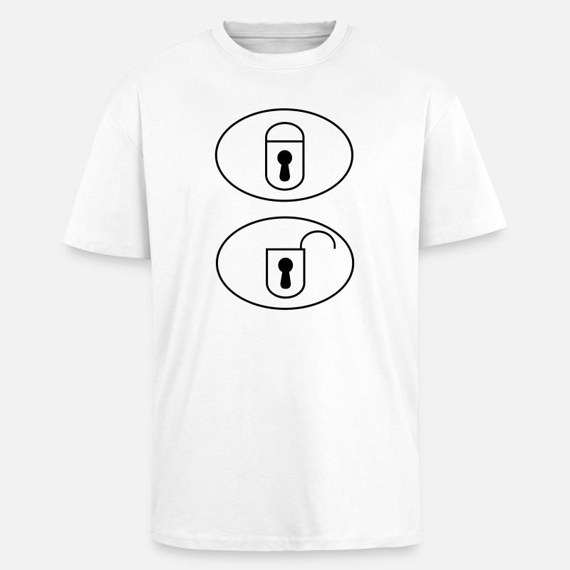 Boutons de télécommande pour voiture - T-shirt unisexe oversize épais - blanc