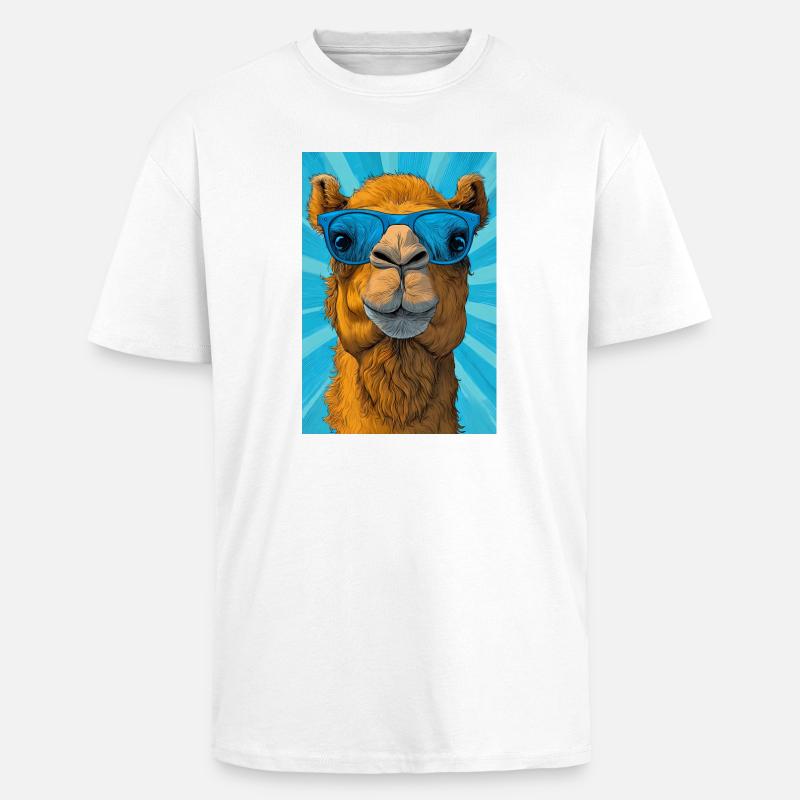 Kamel - Oversized Heavyweight Unisex T-Shirt - Weiß
