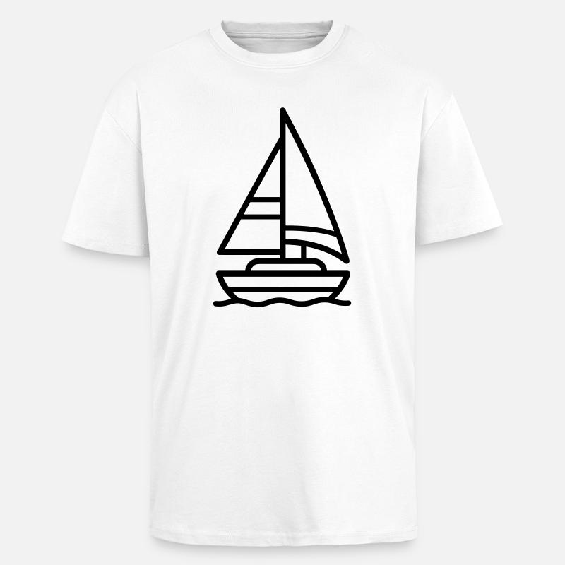 sailing ship - Unisex Oversized Heavyweight T-shirt - white