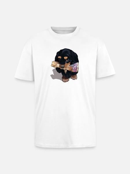 Mein Knochen - Oversized Heavyweight Unisex T-Shirt - Weiß
