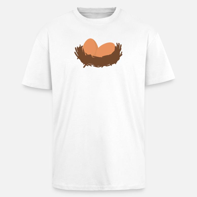 Eier Nest Egg Easter - Oversized Heavyweight Unisex T-Shirt - Weiß