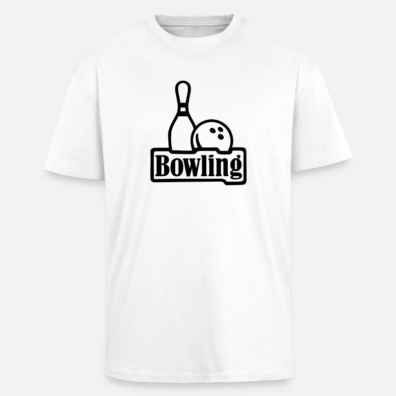 Bowling - T-shirt unisexe oversize épais - blanc