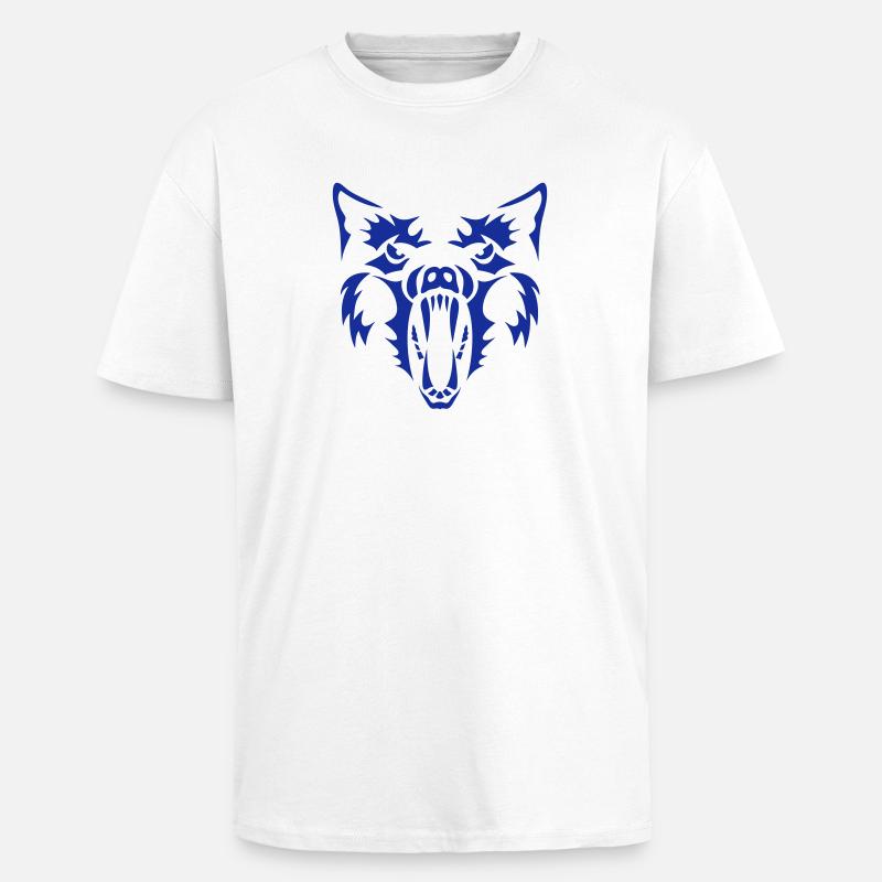 Wolf Werwolf Werwolf 3 - Oversized Heavyweight Unisex T-Shirt - Weiß