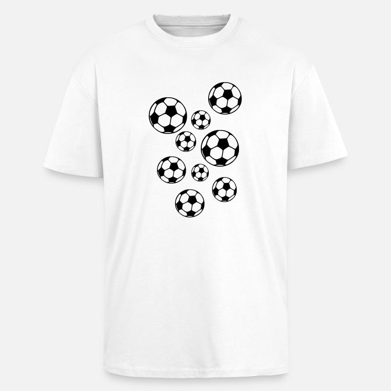 Fussball - Oversized Heavyweight Unisex T-Shirt - Weiß
