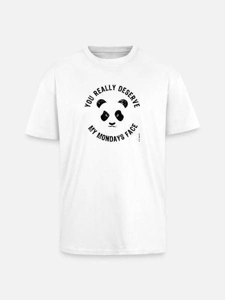 Mondays Face - Unisex Oversized Heavyweight T-shirt - white