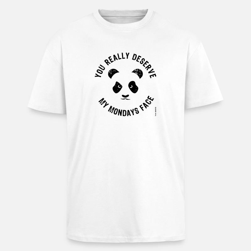 Mondays Face - Unisex Oversized Heavyweight T-shirt - white