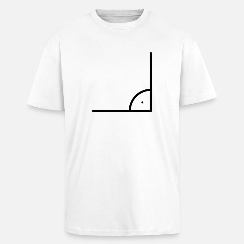 Mathematics icon - right angle - Unisex Oversized Heavyweight T-shirt - white
