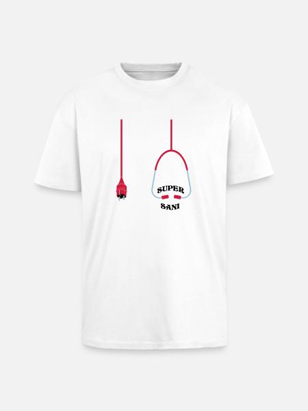 Super Sani - Oversized Heavyweight Unisex T-Shirt - Weiß