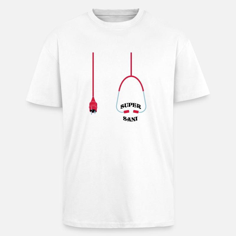 Super Sani - Oversized Heavyweight Unisex T-Shirt - Weiß