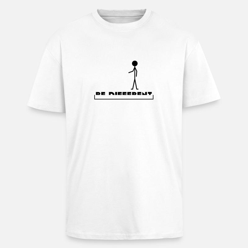 Sei anders - Oversized Heavyweight Unisex T-Shirt - Weiß