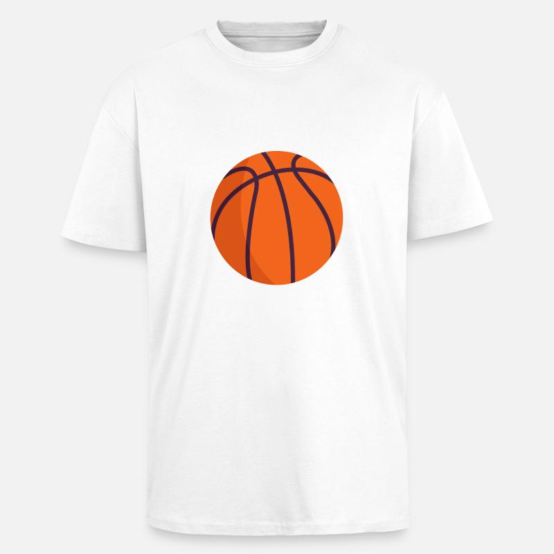 Grossesse basket bébé ventre - T-shirt unisexe oversize épais - blanc