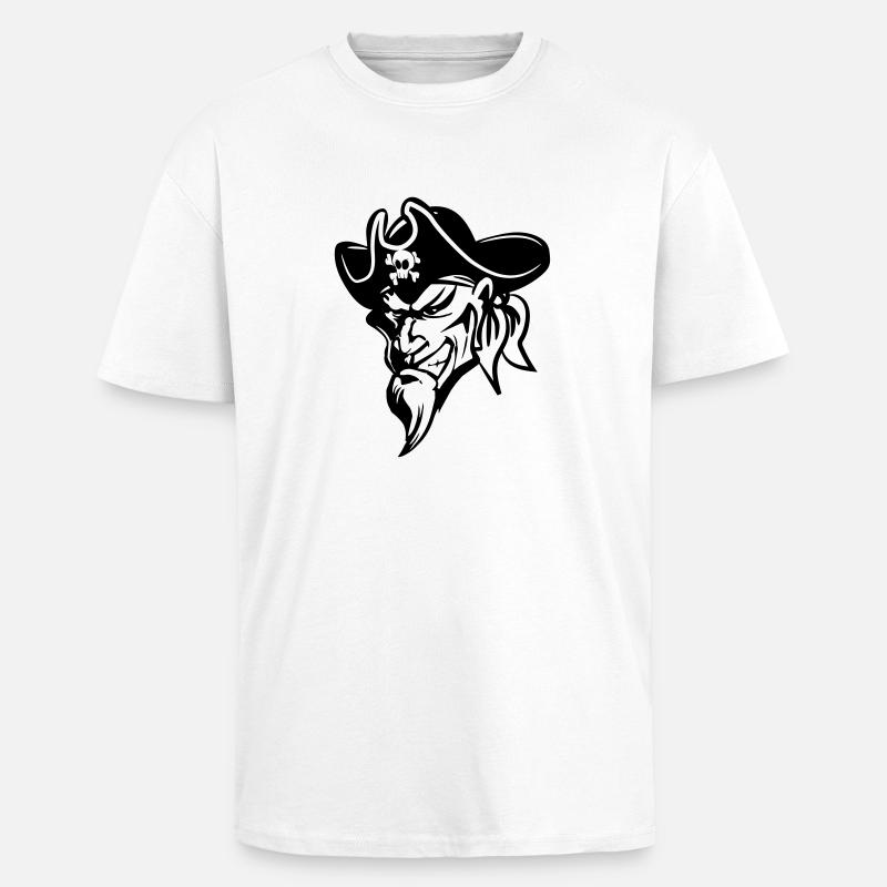 Pirate evil - Unisex Oversized Heavyweight T-shirt - white