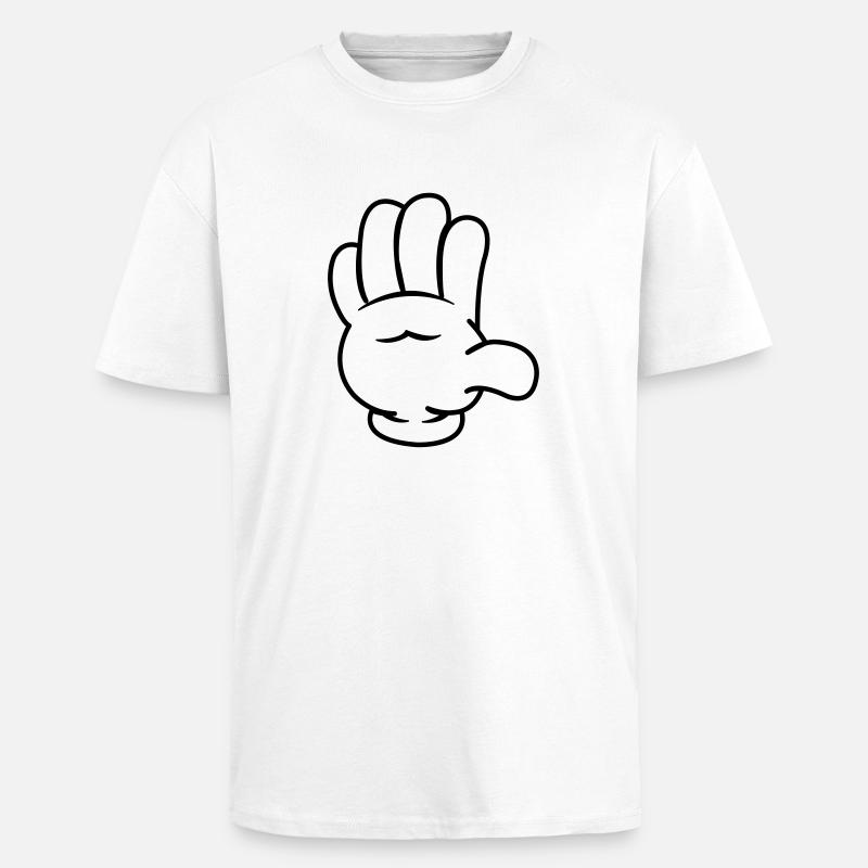 comic_hand_001 - Oversized Heavyweight Unisex T-Shirt - Weiß