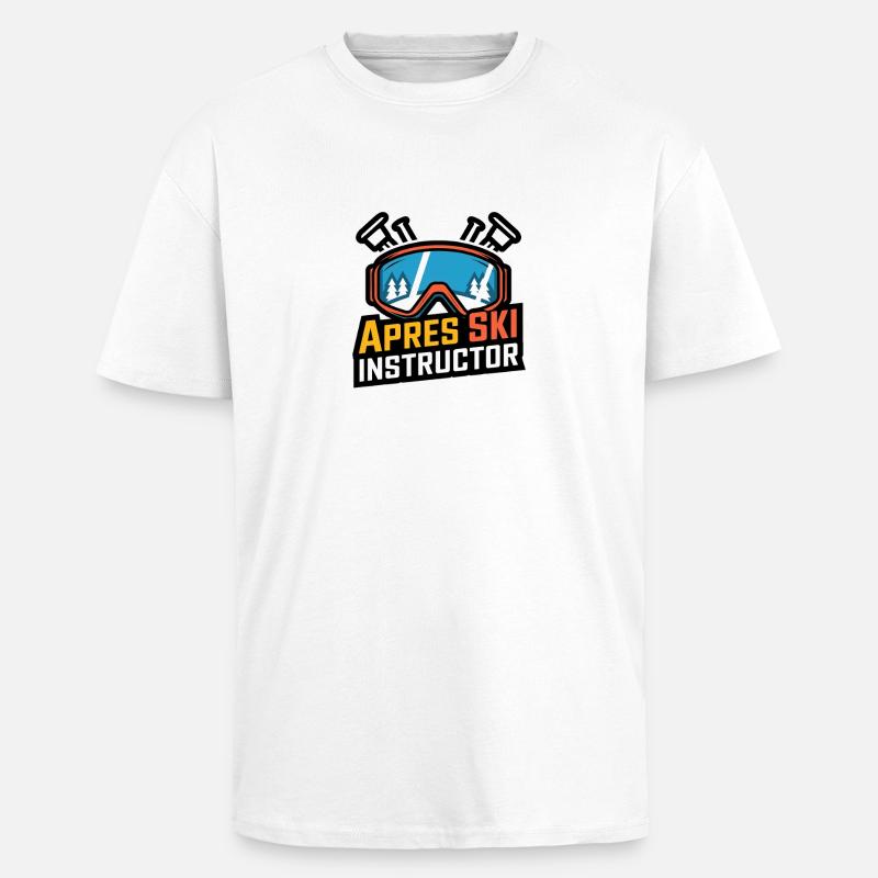 Apres Ski Instructor - Oversized Heavyweight Unisex T-Shirt - Weiß