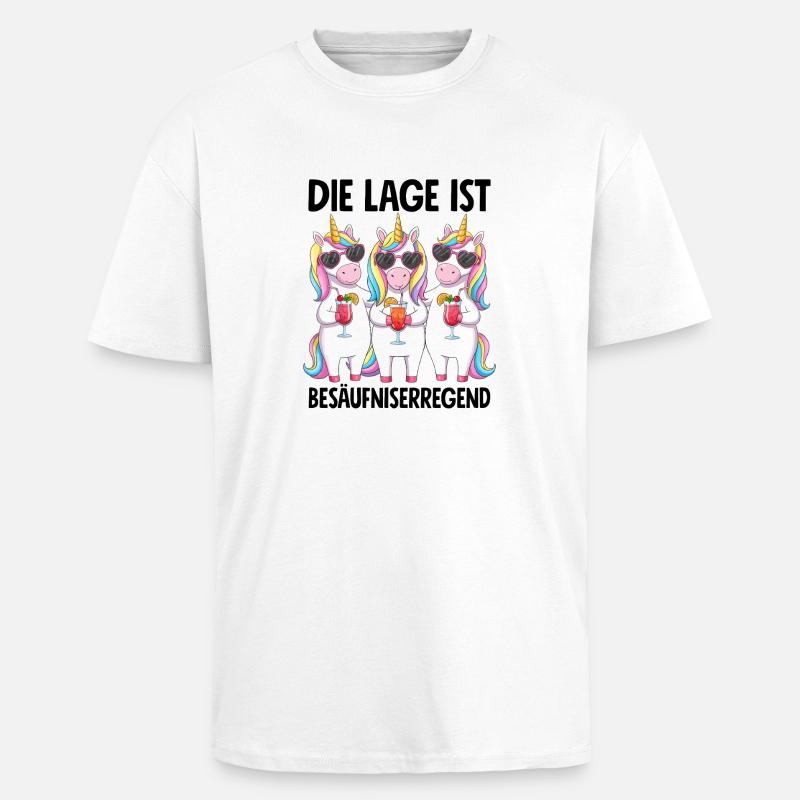 La situation est l’ivresse - T-shirt unisexe oversize épais - blanc