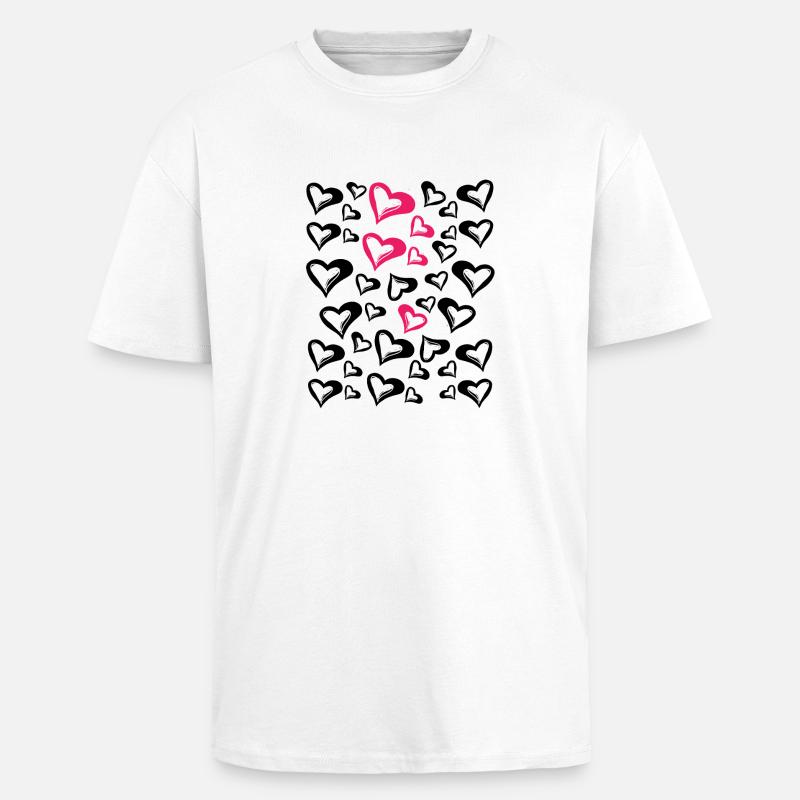 Hertta - Paksu unisex oversize t-paita - valkoinen