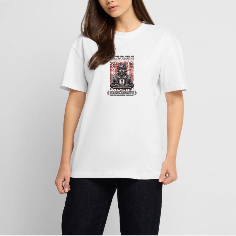 Je parle HTML, Python et sarcasme T-shirt unisexe oversize épais