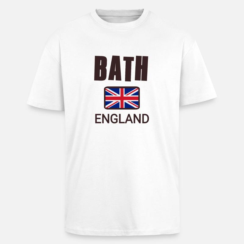 Bath, Angleterre - T-shirt unisexe oversize épais - blanc