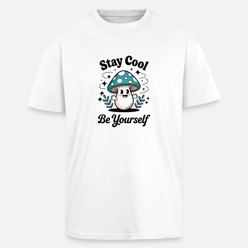 SEI DU SELBST - Oversized Heavyweight Unisex T-Shirt - Weiß