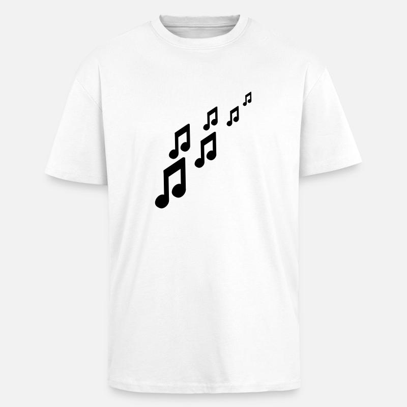 Notes - Unisex Oversized Heavyweight T-shirt - white