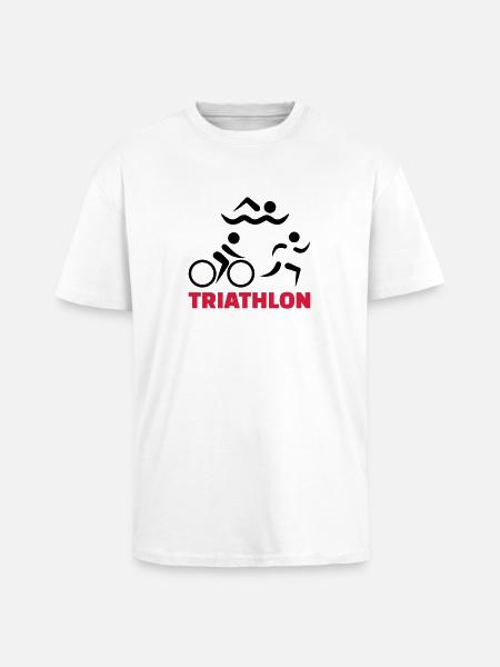 Triathlon - Unisex Oversized Heavyweight T-shirt - white