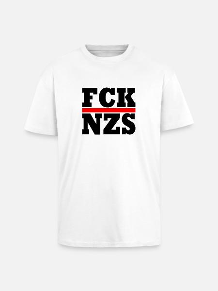 fck nzs - Oversized Heavyweight Unisex T-Shirt - Weiß