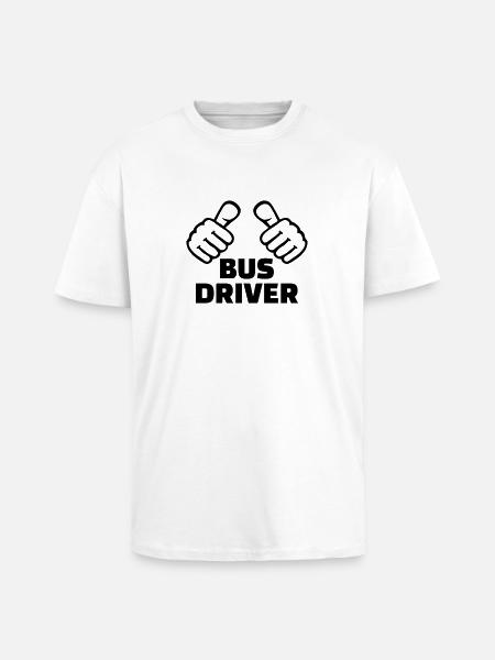 Busfahrer - Oversized Heavyweight Unisex T-Shirt - Weiß