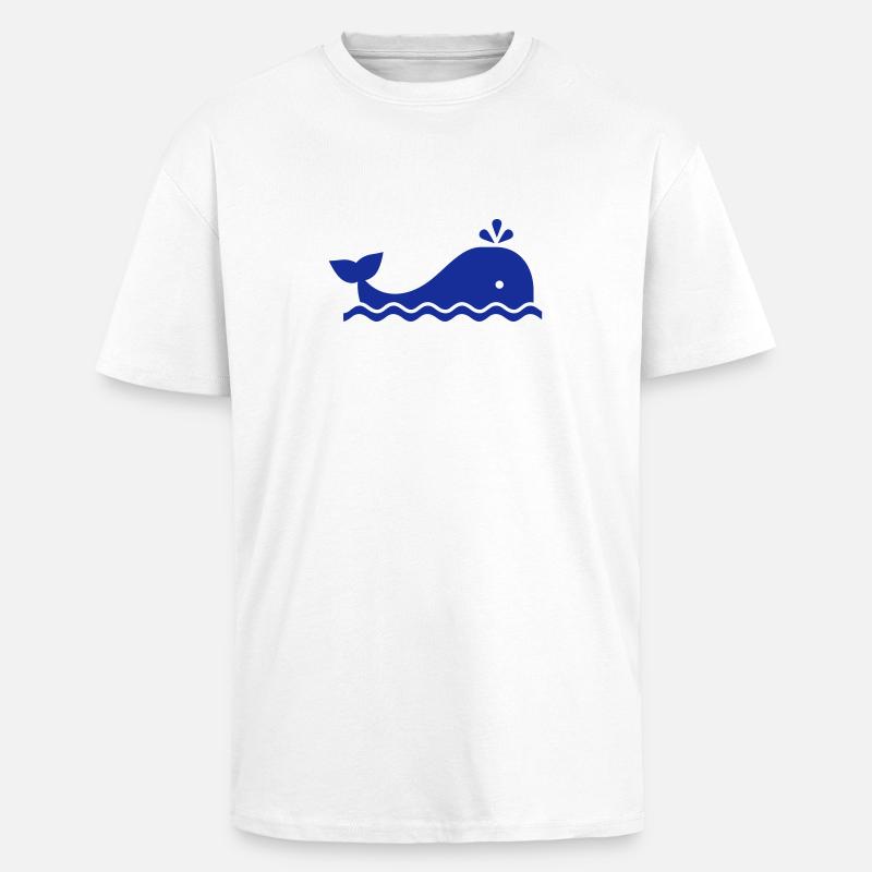 Wal - Oversized Heavyweight Unisex T-Shirt - Weiß