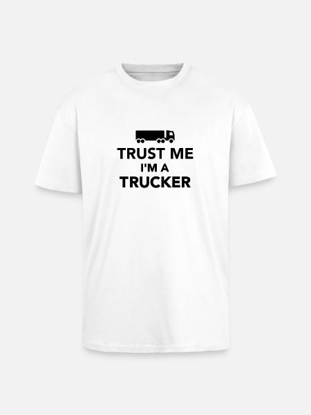 Trucker - Oversized Heavyweight Unisex T-Shirt - Weiß