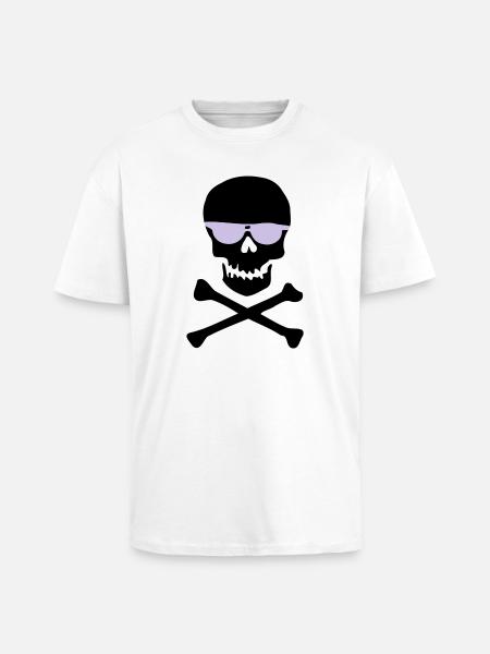 Piratl_mit_brille - T-shirt unisexe oversize épais - blanc