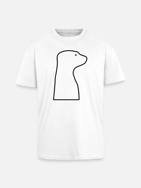 Suricate - T-shirt unisexe oversize épais - blanc