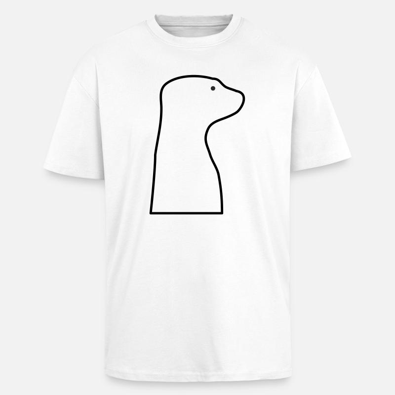 Suricate - T-shirt unisexe oversize épais - blanc