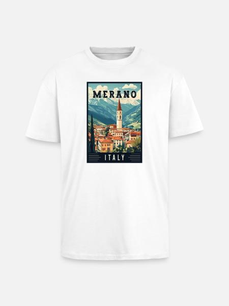 Experience Breathtaking Merano in Italy - Unisex Oversized Heavyweight T-shirt - white
