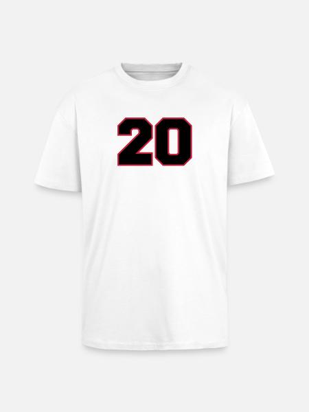 number20 - Oversized Heavyweight Unisex T-Shirt - Weiß