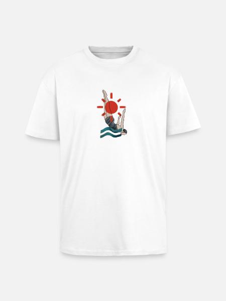 Plunge - Unisex Oversized Heavyweight T-shirt - white