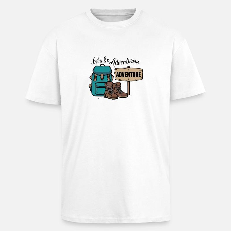 Let's be adventurous. - Unisex Oversized Heavyweight T-shirt - white