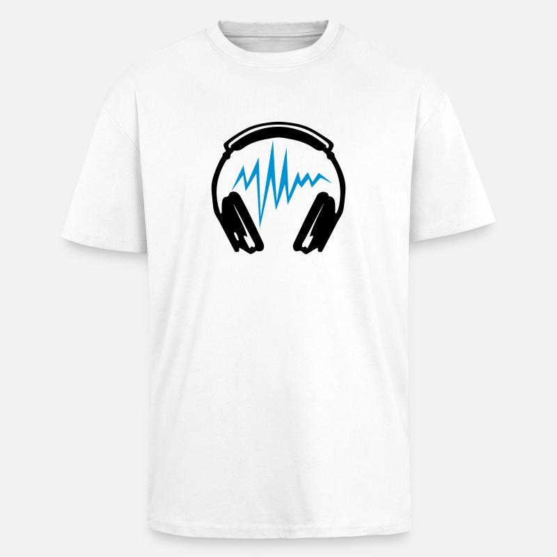Equalizer Audio-Musik-Kopfhörer DJ zik2 - Oversized Heavyweight Unisex T-Shirt - Weiß