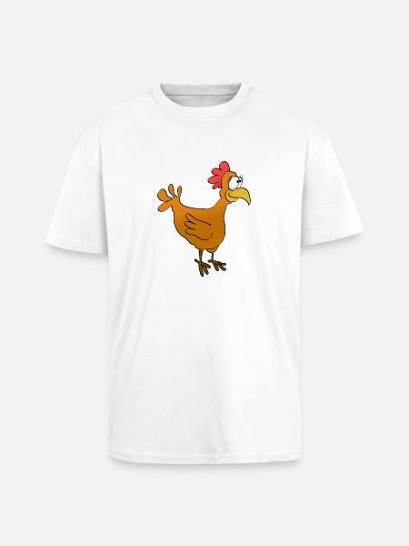 poulette - T-shirt unisexe oversize épais - blanc