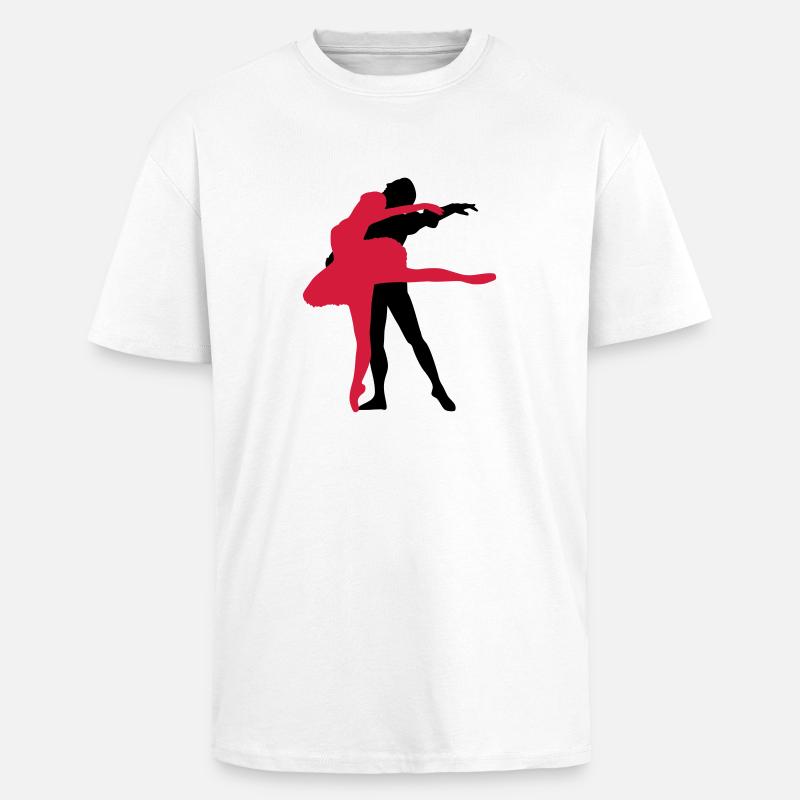 Vector Ballet dancer Silhouette - Unisex Oversized Heavyweight T-shirt - white