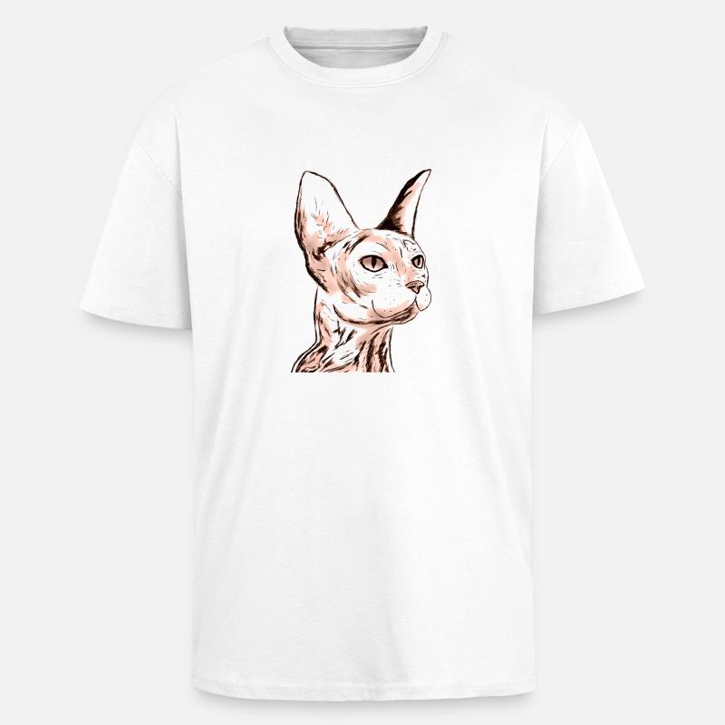 SMALL SPHINX - Oversized Heavyweight Unisex T-Shirt - Weiß