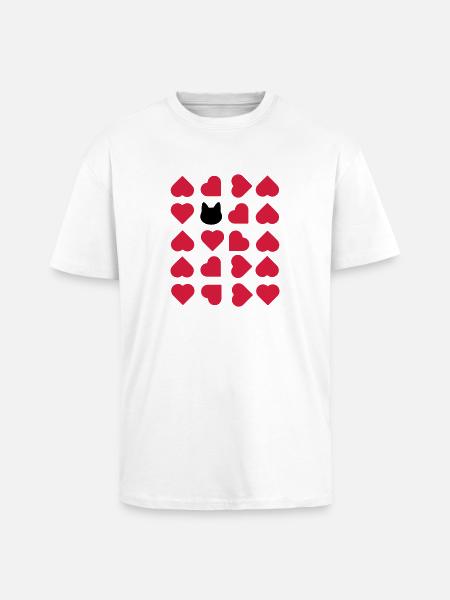 J’aime les chats - T-shirt unisexe oversize épais - blanc