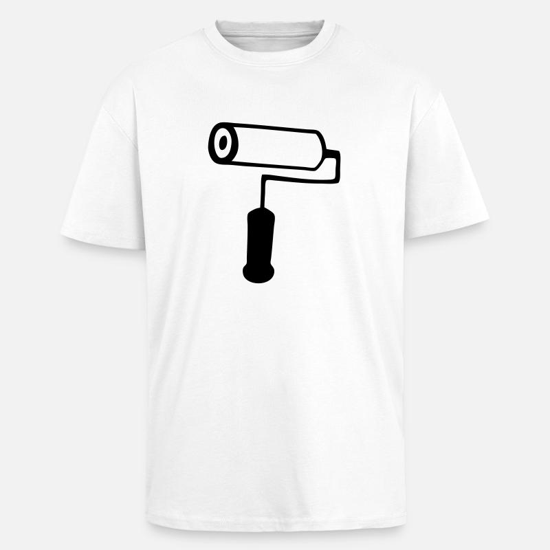 Farbroller - Oversized Heavyweight Unisex T-Shirt - Weiß