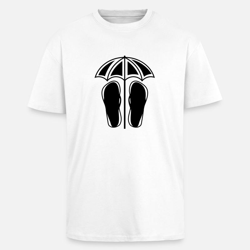 flipflops schirm - Oversized Heavyweight Unisex T-Shirt - Weiß