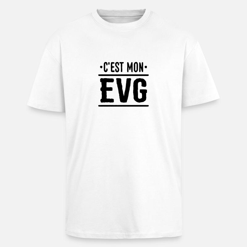 C'est mon evg mariage - T-shirt unisexe oversize épais - blanc