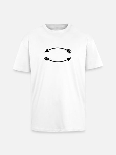 Two arrows - Unisex Oversized Heavyweight T-shirt - white