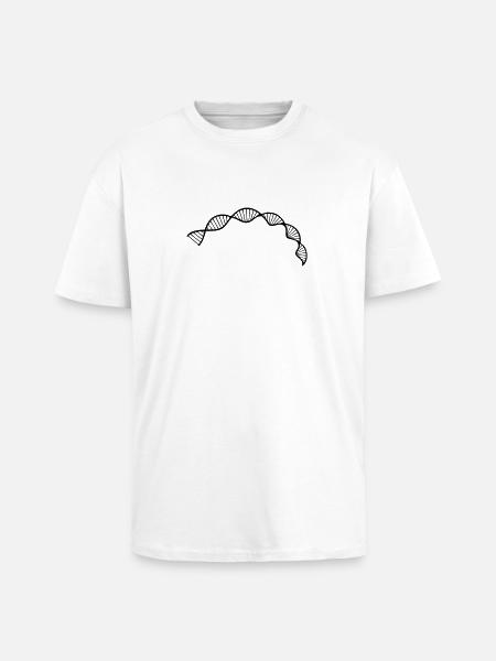 Zellsequenz der DNA-Doppelhelixstruktur - Oversized Heavyweight Unisex T-Shirt - Weiß