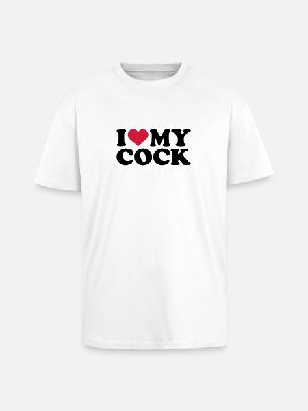 Penis - Oversized Heavyweight Unisex T-Shirt - Weiß