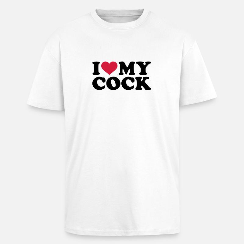 Penis - Oversized Heavyweight Unisex T-Shirt - Weiß