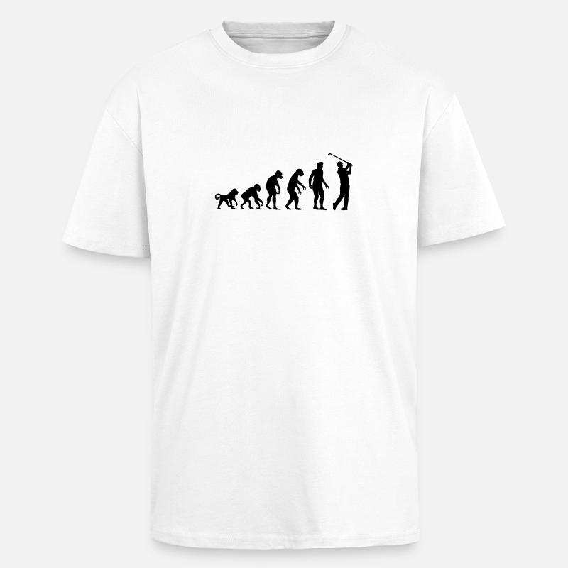 golf_evolution - Unisex Oversized Heavyweight T-shirt - white