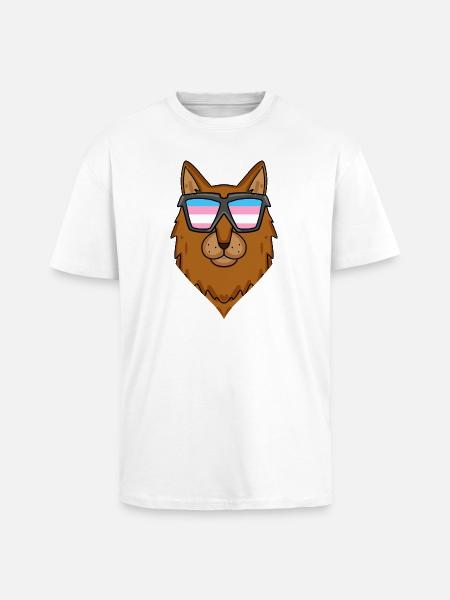 Transgender Transsexual Somali Cat - Unisex Oversized Heavyweight T-shirt - white